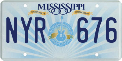 MS license plate NYR676