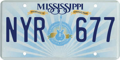 MS license plate NYR677