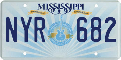 MS license plate NYR682