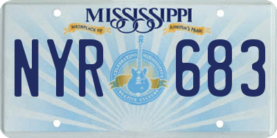 MS license plate NYR683