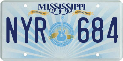 MS license plate NYR684
