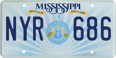MS license plate NYR686