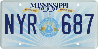 MS license plate NYR687