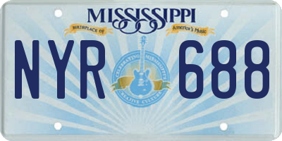 MS license plate NYR688