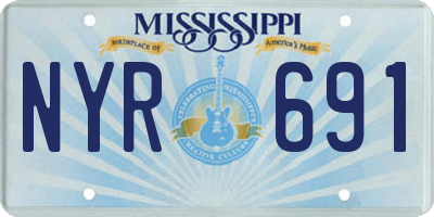 MS license plate NYR691