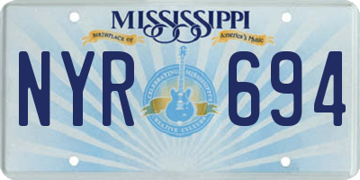 MS license plate NYR694