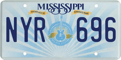 MS license plate NYR696