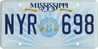 MS license plate NYR698