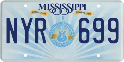 MS license plate NYR699