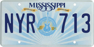 MS license plate NYR713