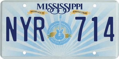 MS license plate NYR714