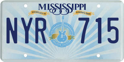 MS license plate NYR715