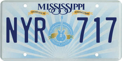 MS license plate NYR717