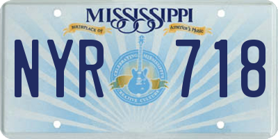MS license plate NYR718