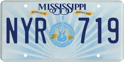 MS license plate NYR719
