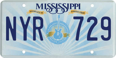 MS license plate NYR729