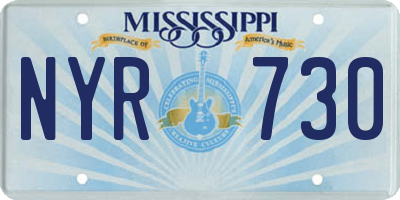 MS license plate NYR730