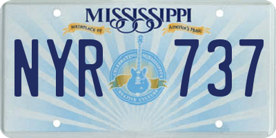 MS license plate NYR737