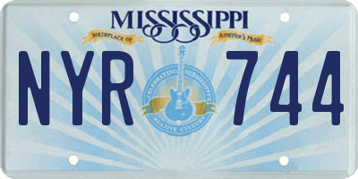 MS license plate NYR744