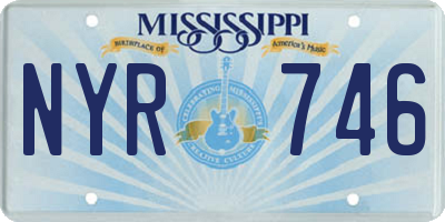MS license plate NYR746