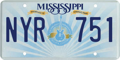 MS license plate NYR751