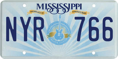 MS license plate NYR766