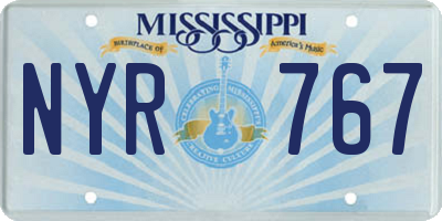 MS license plate NYR767