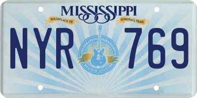 MS license plate NYR769