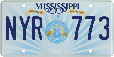 MS license plate NYR773