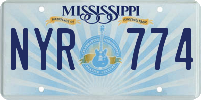 MS license plate NYR774