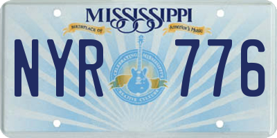 MS license plate NYR776