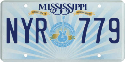 MS license plate NYR779
