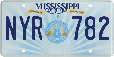 MS license plate NYR782