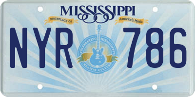 MS license plate NYR786