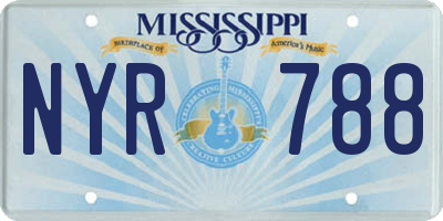 MS license plate NYR788