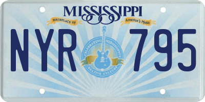 MS license plate NYR795