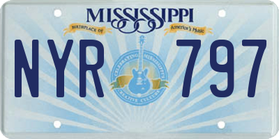 MS license plate NYR797