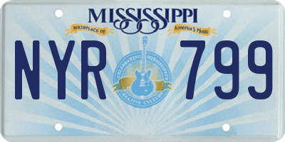 MS license plate NYR799