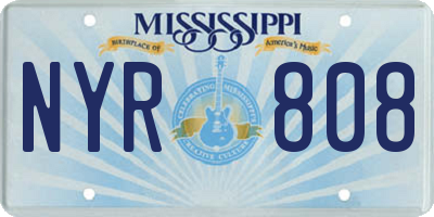 MS license plate NYR808