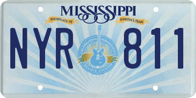 MS license plate NYR811