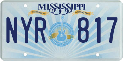 MS license plate NYR817