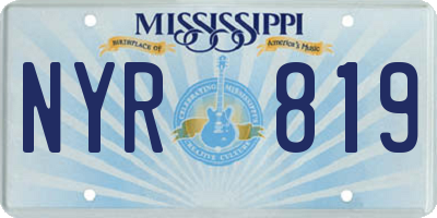 MS license plate NYR819