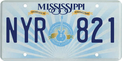MS license plate NYR821