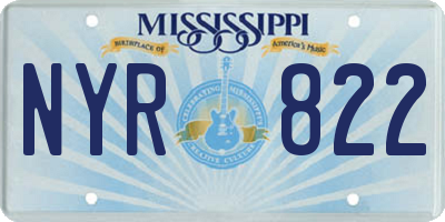 MS license plate NYR822