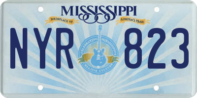 MS license plate NYR823