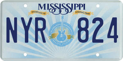 MS license plate NYR824