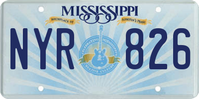 MS license plate NYR826
