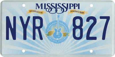 MS license plate NYR827