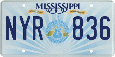 MS license plate NYR836