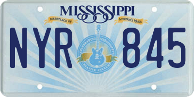 MS license plate NYR845